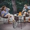 Black 23.5" Outdoor Round Fire Pit with Mesh Lid and Fire Poker